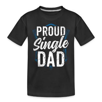 Proud Single Parent Single Parent Single Parent - Kids' Premium Organic T-Shirt - black - Front