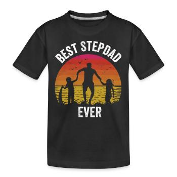 Meilleur beau-père jamais beau-père beau-père beau-père beau-père beau-père - T-shirt bio Premium Enfant - noir - Devant