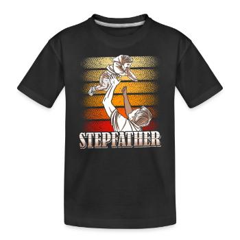 Beau-père Fête des pères Beau-père Beau-père Beau-père Beau-père - T-shirt bio Premium Enfant - noir - Devant