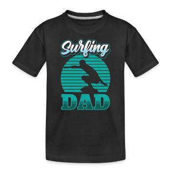 Surf Père Surf Surf Surf Surf Surf - T-shirt bio Premium Enfant - noir - Devant