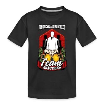 Junggesellenabschied Team Bräutigam - Kinder Premium Bio T-Shirt - Schwarz - Vorne