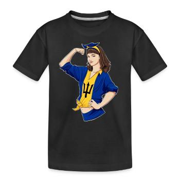 Barbados Girl Unbreakable I Barbados Heritage - Kids' Premium Organic T-Shirt - black - Front
