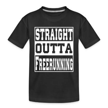 Freerunning en disant drôle - T-shirt bio Premium Enfant - noir - Devant