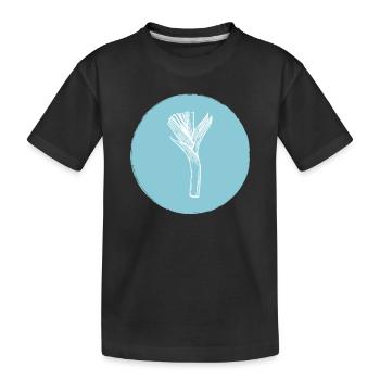 Lauch - Kinder Premium Bio T-Shirt - Schwarz - Vorne
