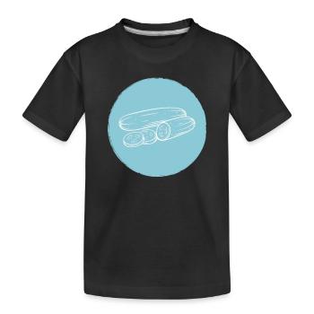 Gurke - Kinder Premium Bio T-Shirt - Schwarz - Vorne