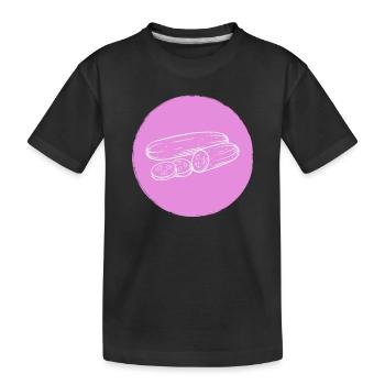 Gurke - Kinder Premium Bio T-Shirt - Schwarz - Vorne
