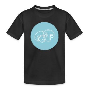 Pilze - Kinder Premium Bio T-Shirt - Schwarz - Vorne