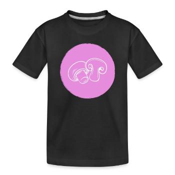Pilze - Kinder Premium Bio T-Shirt - Schwarz - Vorne