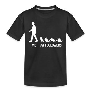 I My Followers Chinchilla Lover Rodent Fan - Kids' Premium Organic T-Shirt - black - Front