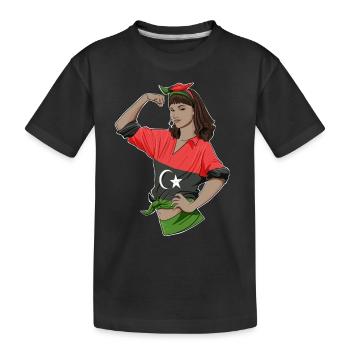 Libyan Girl Unbreakable I Libyan Heritage I Libya - Kinder Premium Bio T-Shirt - Schwarz - Vorne