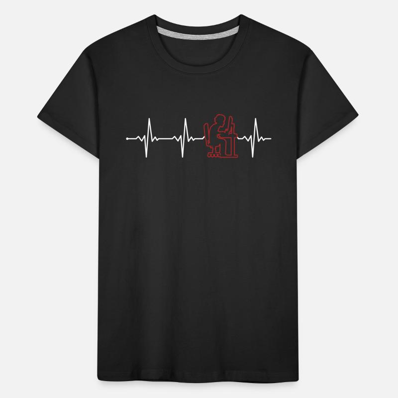 Programmer Heartbeat Engineer Full Stack Software Kids' Premium Organic T-Shirt