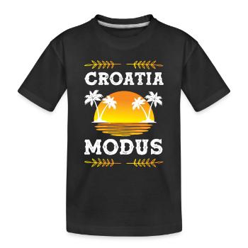 Croatia Modus - Kinder Premium Bio T-Shirt - Schwarz - Vorne