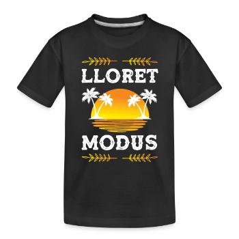 Lloret De Mar Modus - Kinder Premium Bio T-Shirt - Schwarz - Vorne