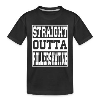 Rollerskating Spruch lustig - Kinder Premium Bio T-Shirt - Schwarz - Vorne