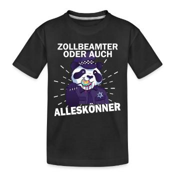 Zollbeamter Zoll Grenze Kontrolle - Kinder Premium Bio T-Shirt - Schwarz - Vorne