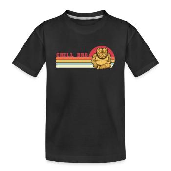 Chill Bro Pug Wauwau Vierbeiner Hundebesitzer - Kinder Premium Bio T-Shirt - Schwarz - Vorne