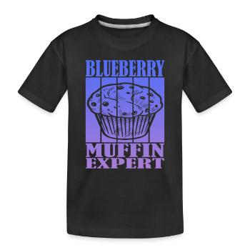 Expert en muffins aux bleuets - T-shirt bio Premium Enfant - noir - Devant