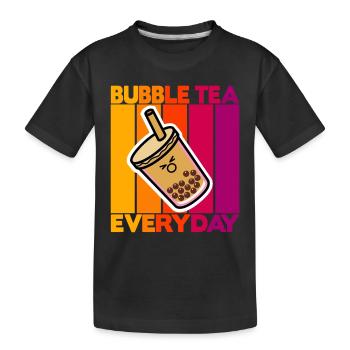 Bubble Tea tous les jours - T-shirt bio Premium Enfant - noir - Devant
