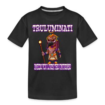 Truluminati Egypt Egyptian Pyramid Pharaoh Temple - Kids' Premium Organic T-Shirt - black - Front