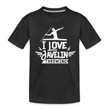 J’adore lancer de javelot lancer de javelot lancer de javelot lancer javelot - T-shirt bio Premium Enfant - noir - Devant
