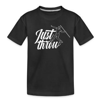 Simply throw javelin throw javelin throw javelin thrower - Kids' Premium Organic T-Shirt - black - Front