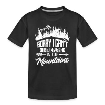 Je ne peux malheureusement pas avoir de projets en montagne - T-shirt bio Premium Enfant - noir - Devant