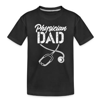 Arzt Vater Beruf Doktor Mediziner Medizin - Kinder Premium Bio T-Shirt - Schwarz - Vorne