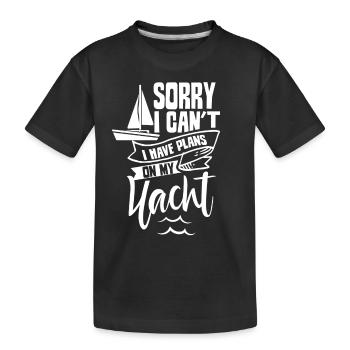 Malheureusement, je ne peux pas avoir de plans pour mon yacht - T-shirt bio Premium Enfant - noir - Devant