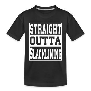 Slacklinging disant drôle - T-shirt bio Premium Enfant - noir - Devant