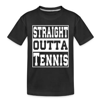 Le tennis dit drôle - T-shirt bio Premium Enfant - noir - Devant