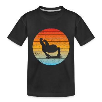 Tobogganing Sledge Toboggan sport Saying Winter sports - Kids' Premium Organic T-Shirt - black - Front