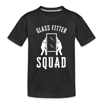 Verre de vitrier ajusteur et vitre de sertisseur de verre - T-shirt bio Premium Enfant - noir - Devant