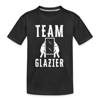 Verre de vitrier ajusteur et vitre de sertisseur de verre - T-shirt bio Premium Enfant - noir - Devant