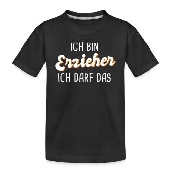 Erzieher - Kinder Premium Bio T-Shirt - Schwarz - Vorne