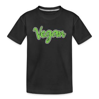 Vegan - Kinder Premium Bio T-Shirt - Schwarz - Vorne