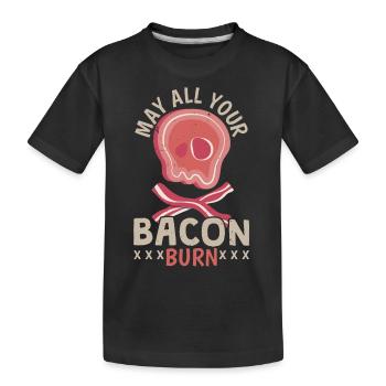Möge all dein Speck brennen Fleischliebhaber Speck - Kinder Premium Bio T-Shirt - Schwarz - Vorne