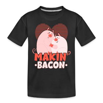 Makin' Bacon Amateur de viande Mangeur de bacon Keto Ket - T-shirt bio Premium Enfant - noir - Devant