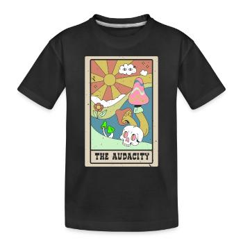 Die Kühnheit Tarotkarte Schamane Wahrsagerei - Kinder Premium Bio T-Shirt - Schwarz - Vorne