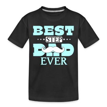 Meilleur beau-père jamais beau-père beau-père beau-père beau-père beau-père - T-shirt bio Premium Enfant - noir - Devant