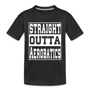 Aerobatics saying funny - Kids' Premium Organic T-Shirt - black - Front