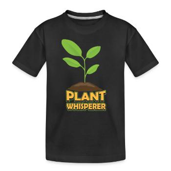 Pflanzen Flüsterer Gärtner Pflanze Garten - Kinder Premium Bio T-Shirt - Schwarz - Vorne