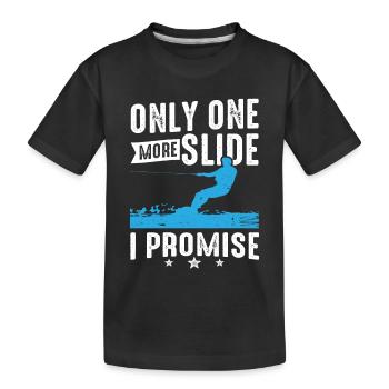 Une seule diapositive de plus que je promets wakeboard - T-shirt bio Premium Enfant - noir - Devant