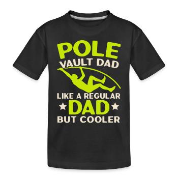 Saut à la perche Papa Saut à la perche Athlétisme - T-shirt bio Premium Enfant - noir - Devant