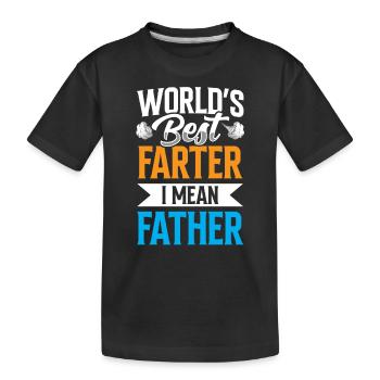 The Best Father in the World Father Day Papa Papi - Kids' Premium Organic T-Shirt - black - Front