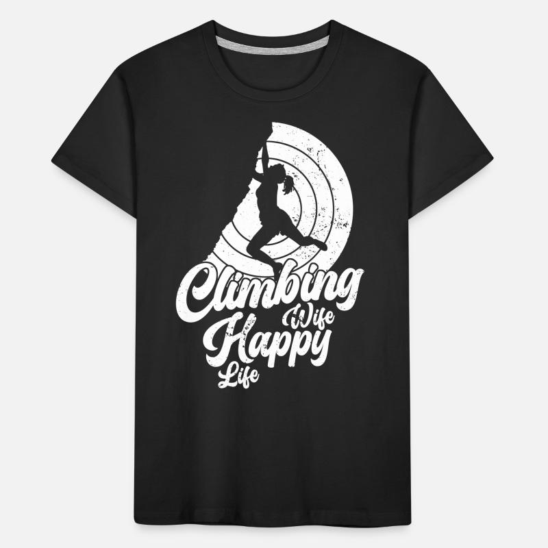 Climbing Klettern Kletterer Bouldern Bergsteiger Kinder Premium Bio T-Shirt