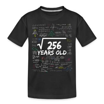 Racine carrée de 256 16TH Funny Math Birthday - T-shirt bio Premium Enfant - noir - Devant