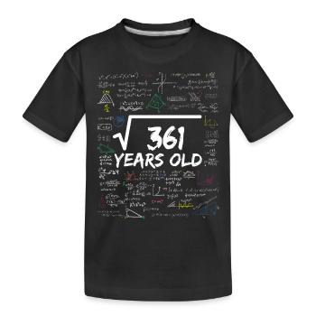 Racine carrée de 361 19TH Funny Math Birthday - T-shirt bio Premium Enfant - noir - Devant