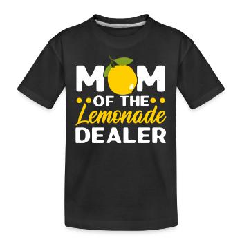 Mother of lemonade merchant lemon fruit drink - Kids' Premium Organic T-Shirt - black - Front