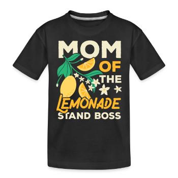 Mère du patron du stand de limonade amoureux du citron - T-shirt bio Premium Enfant - noir - Devant