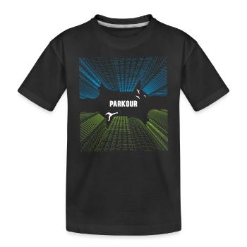 Parkour Free Running Traceur Freestyle Sport - Kids' Premium Organic T-Shirt - black - Front
